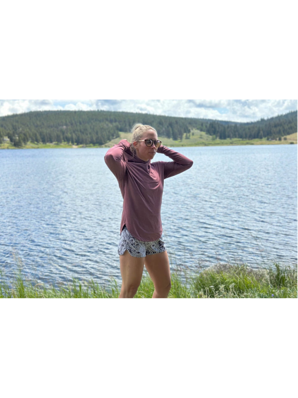 REI Sahara Shade Hoodie 2XL UPF 50 Mauve Pink